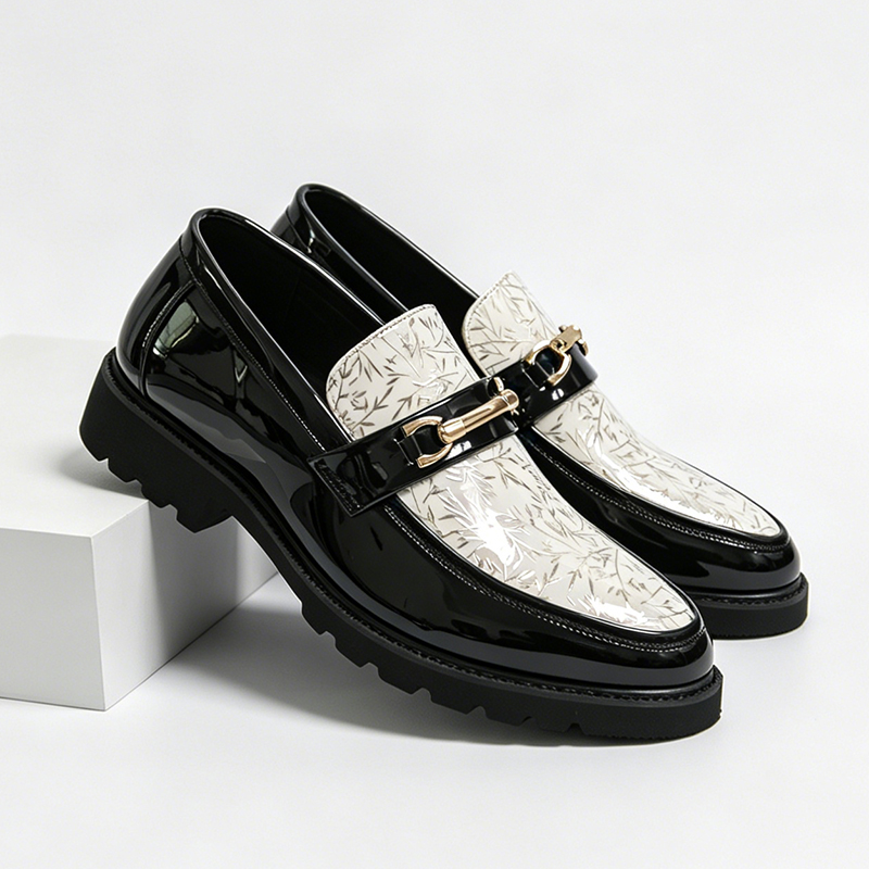 Men Shoes Boss - Mocassins pour hommes bicolores en cuir