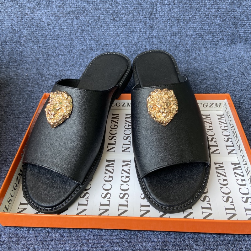 Men Shoes Boss - Chaussures originales marque pantoufles noires pour