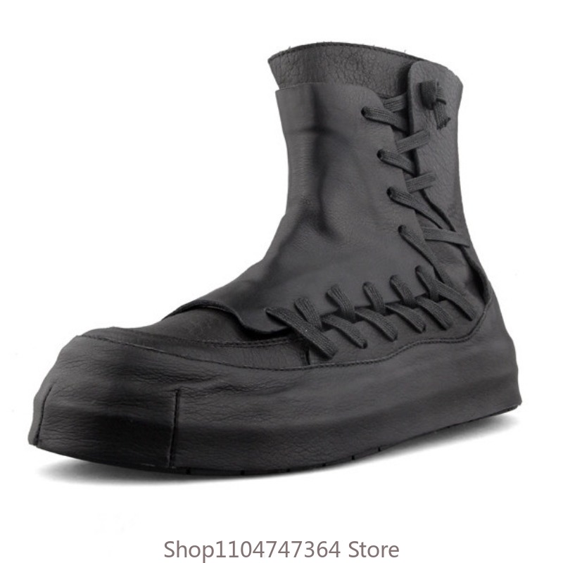 Men'S Shoes Top Brands - Bottes à lacets décontractées en cuir