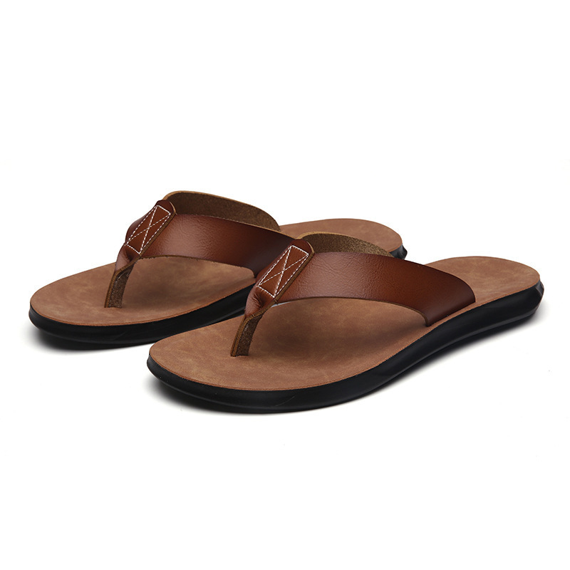 Men'S Shoes Top Brands - Nouvelles tongs en cuir italien pour
