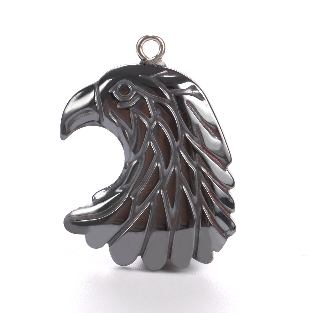Sport Slide Men - Pendentif en pierre d'hématite d'aigle naturel,