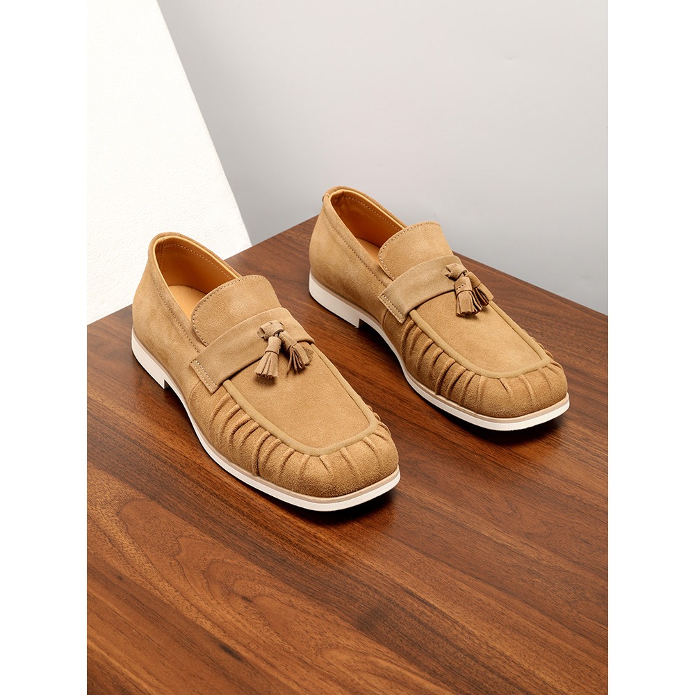 Men'S Shoes Drivers - Mocassins en cuir véritable à pampilles