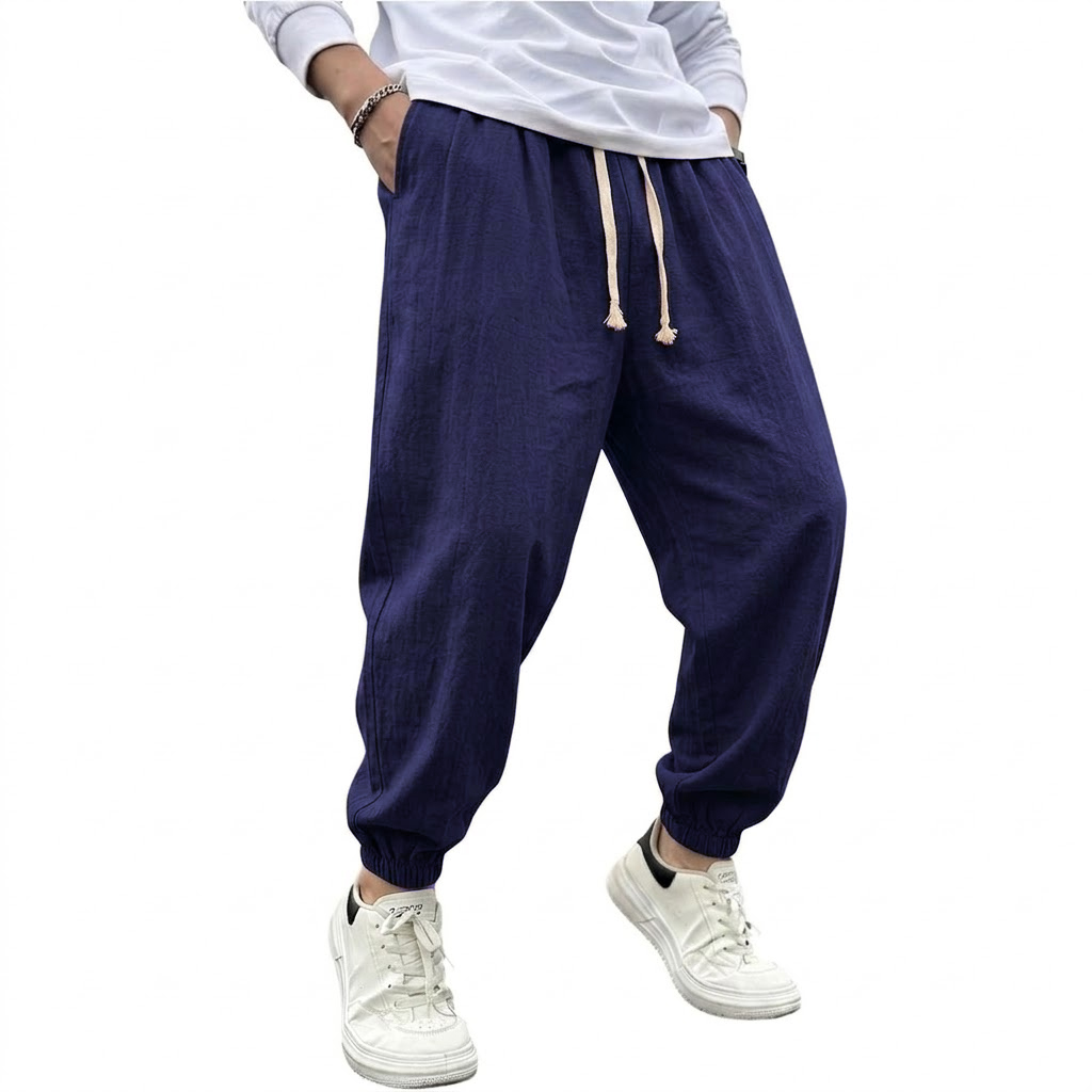 Pantalon Harem en Coton et Lin - Men Shoes Joggers avis et prix