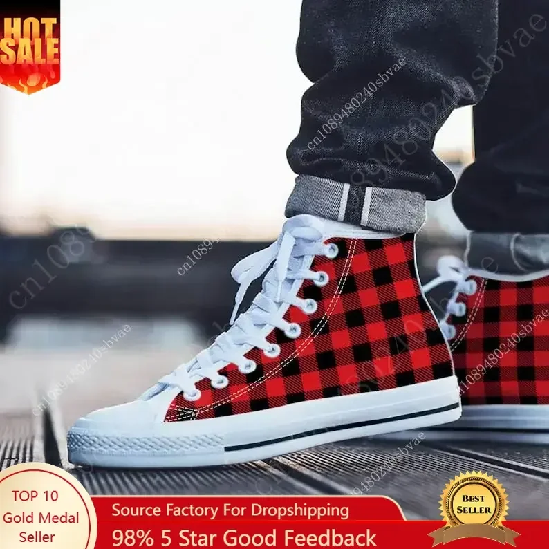 Chaussures montantes à carreau - Canvas Sneaker High avis et prix