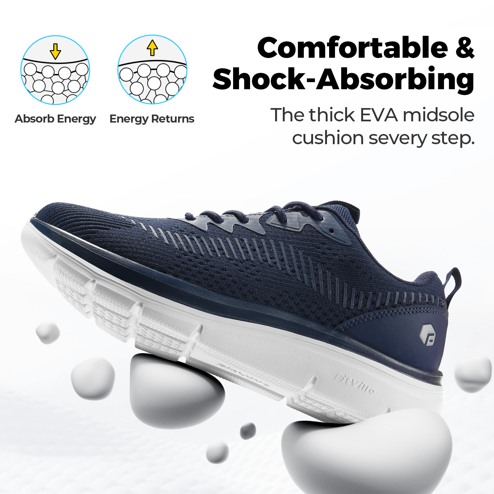 FitVille Chaussures de marche  - Men'S Shoes Plantar Fasciitis avis et prix