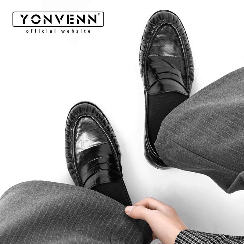 Mocassins en cuir nacré effet  - Men Shoes Boss avis et prix