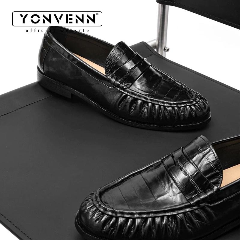 Mocassins en cuir nacré effet  - Men Shoes Boss avis et prix