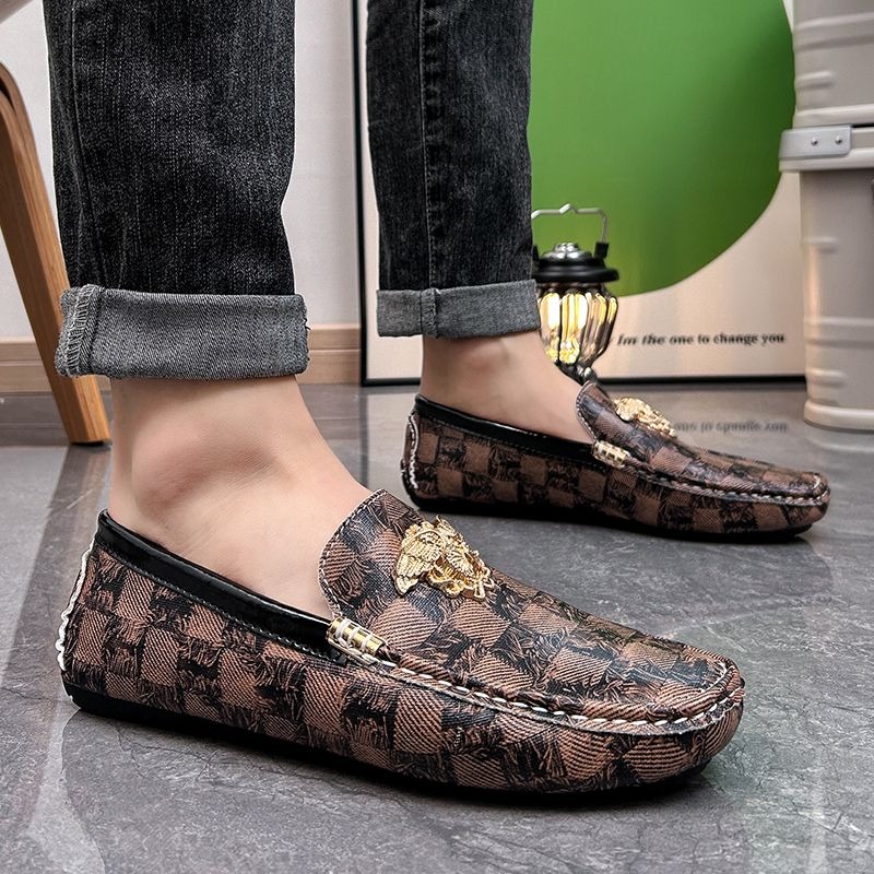 Taille 38-48 luxe à carreaux s - Men'S Shoes Drivers avis et prix