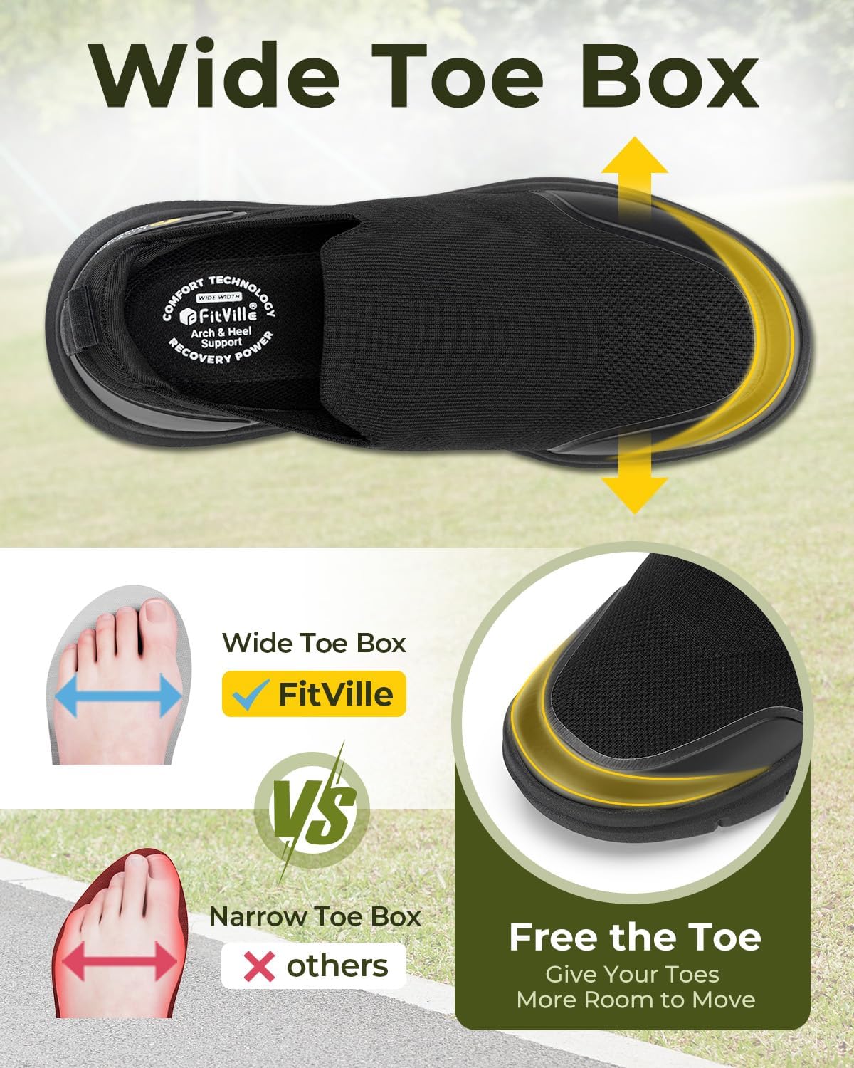 FitVille Chaussures orthopédiq - Men'S Shoes Plantar Fasciitis avis et prix